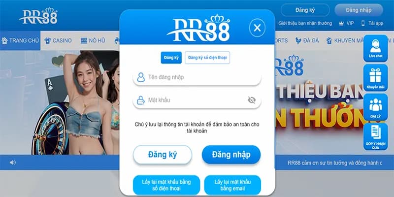 Hướng dẫn đăng nhập RR88 đúng cách